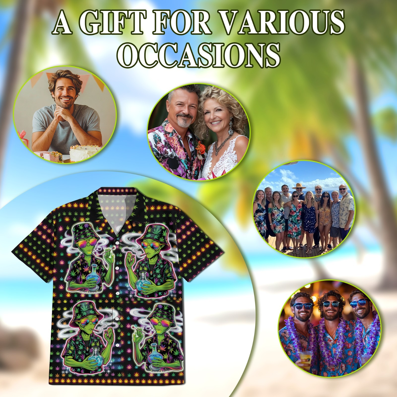 Funny Alien Hawaiian Shirt Space Graphic Aloha Summer Gift