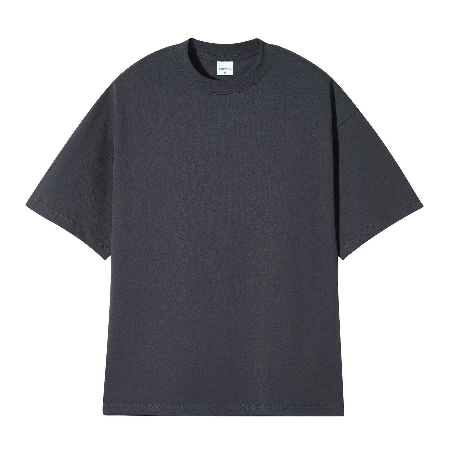 Japanese Loose Solid Cotton Drop Shoulder Street Tee