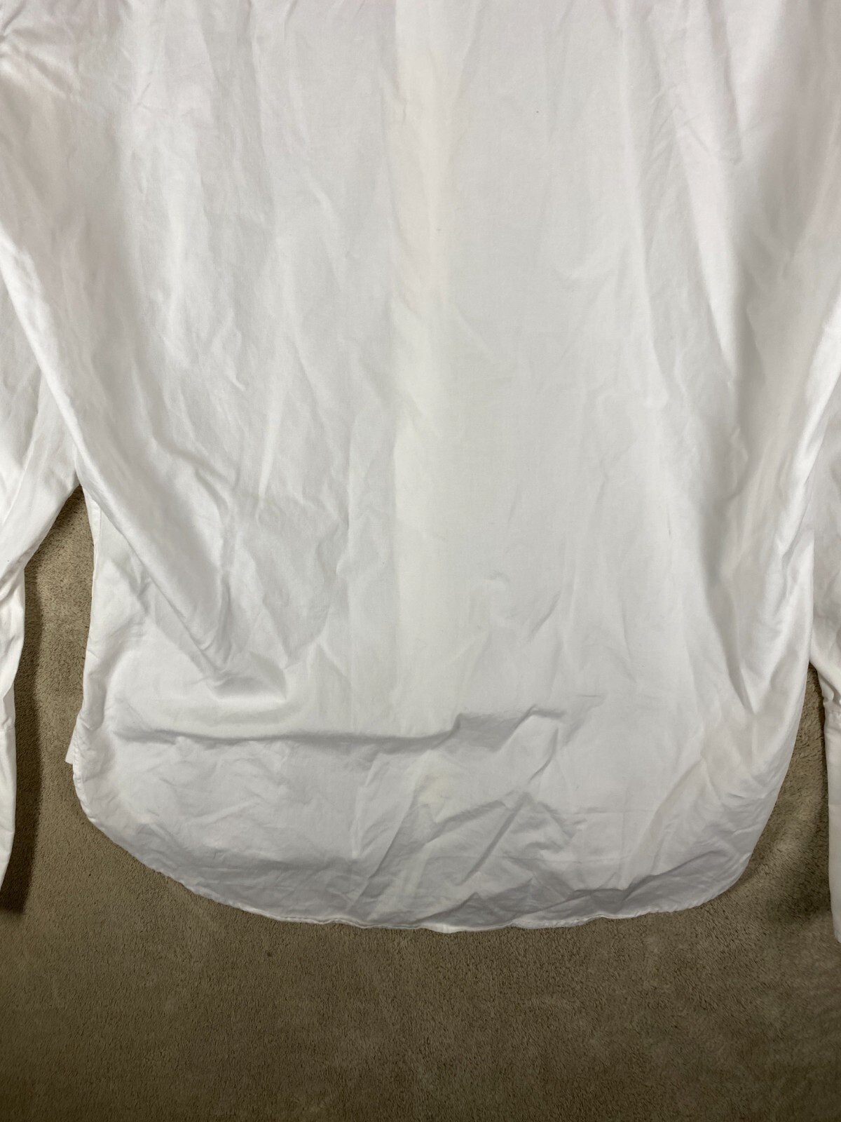 Herringbone Casual Shirts Top Size N/A Mens White Logo Long Sleeve