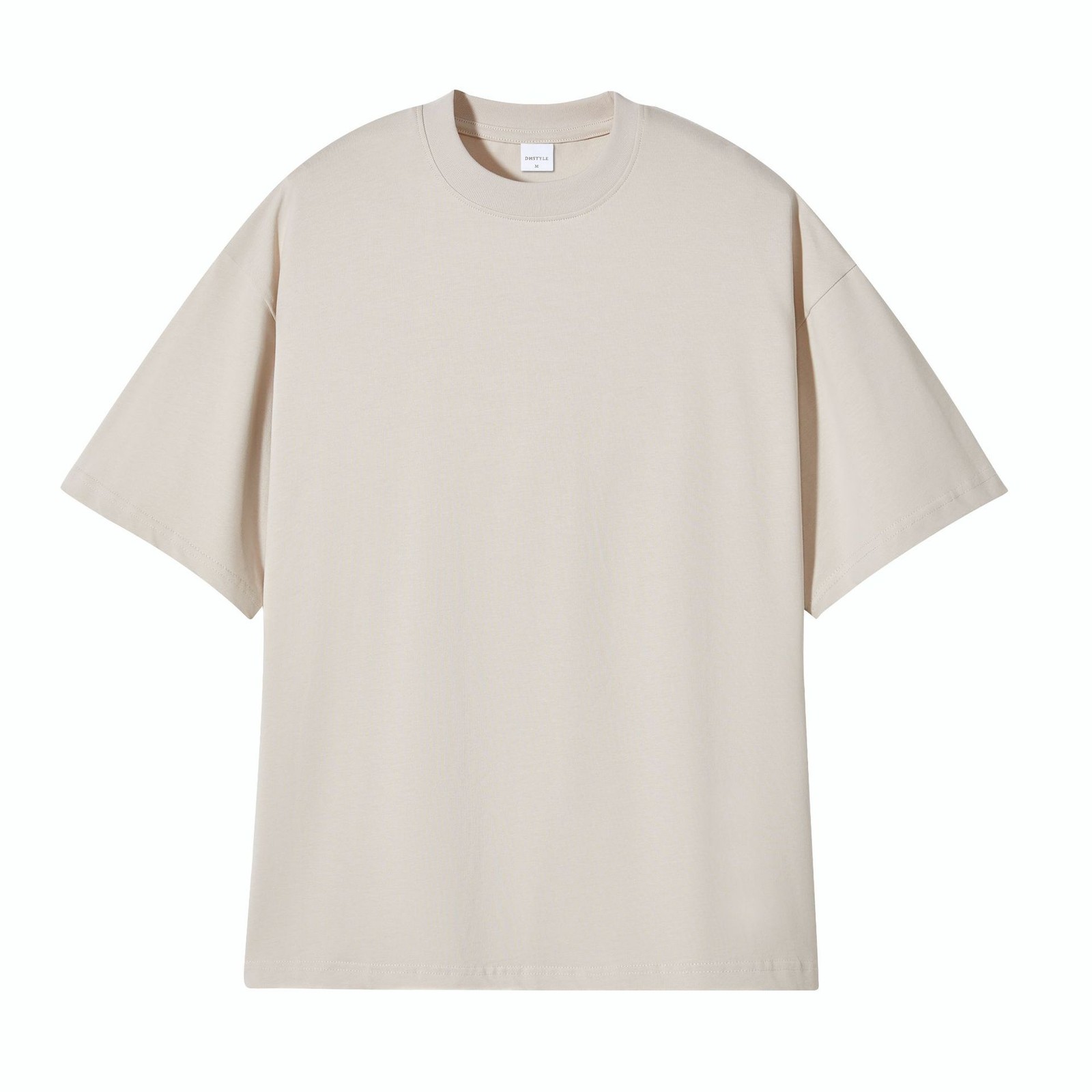 Japanese Loose Solid Cotton Drop Shoulder Street Tee
