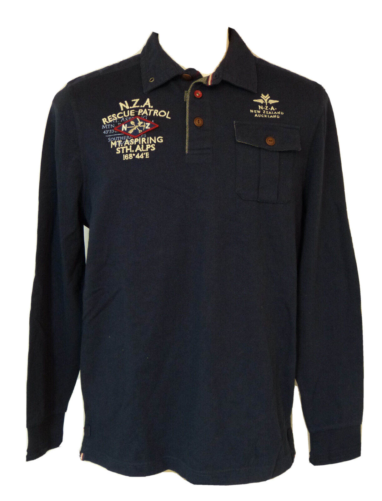 NZA New Zealand Auckland Mens Shirt Sweatshirt Rugby/Polo Shirt Shirt Size L