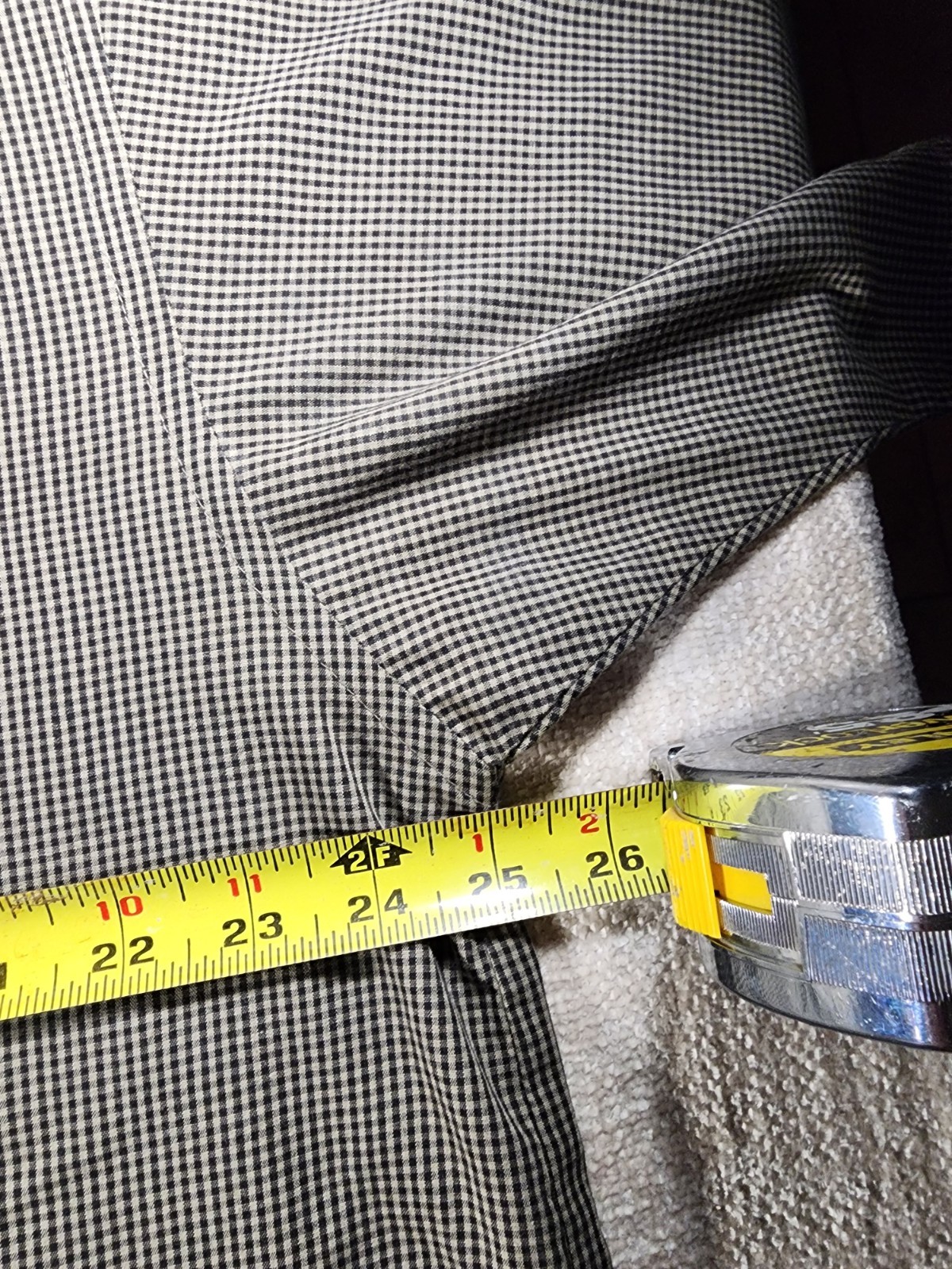 Van Heusen Mens XL Charcoal Gray Grid Check Short Sleeve Button Down Shirt