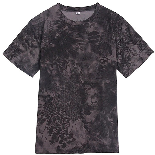 3D camouflage print crew neck casual short sleeve quick-dry T-shirt