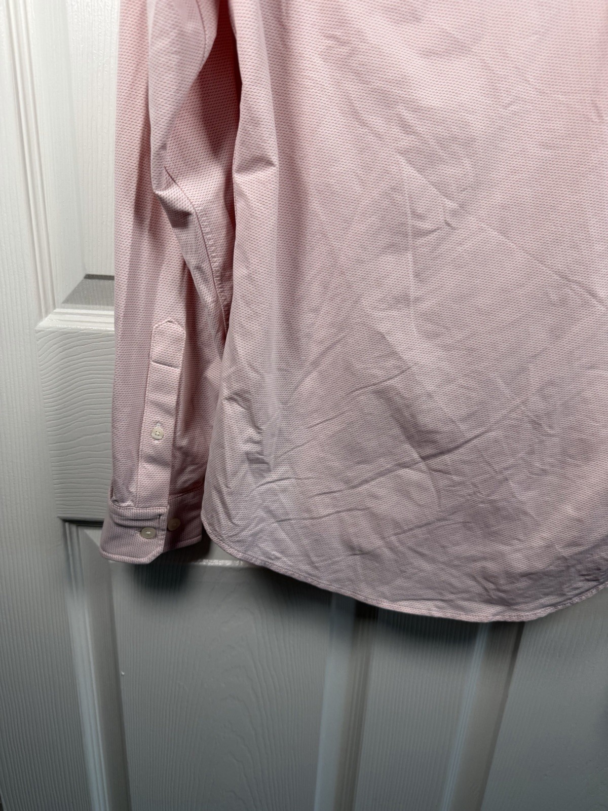 Rhone Commuter Shirt Men’s S Pink Geometric Slim Fit Italian Fabric 101420
