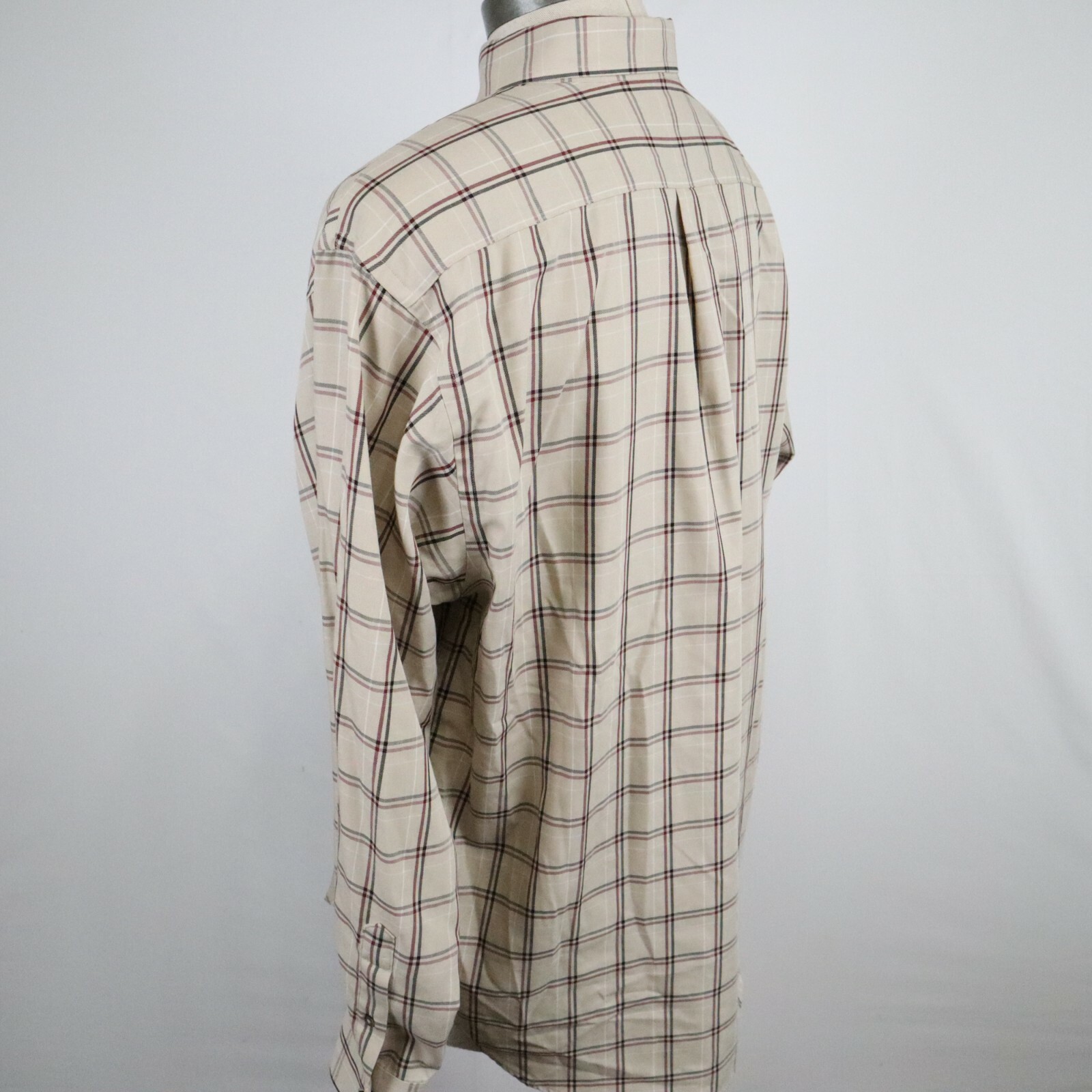 Roundtree & Yorke Shirt Mens Large Easy Care Pocket Button Up Plaid Long Sleeve