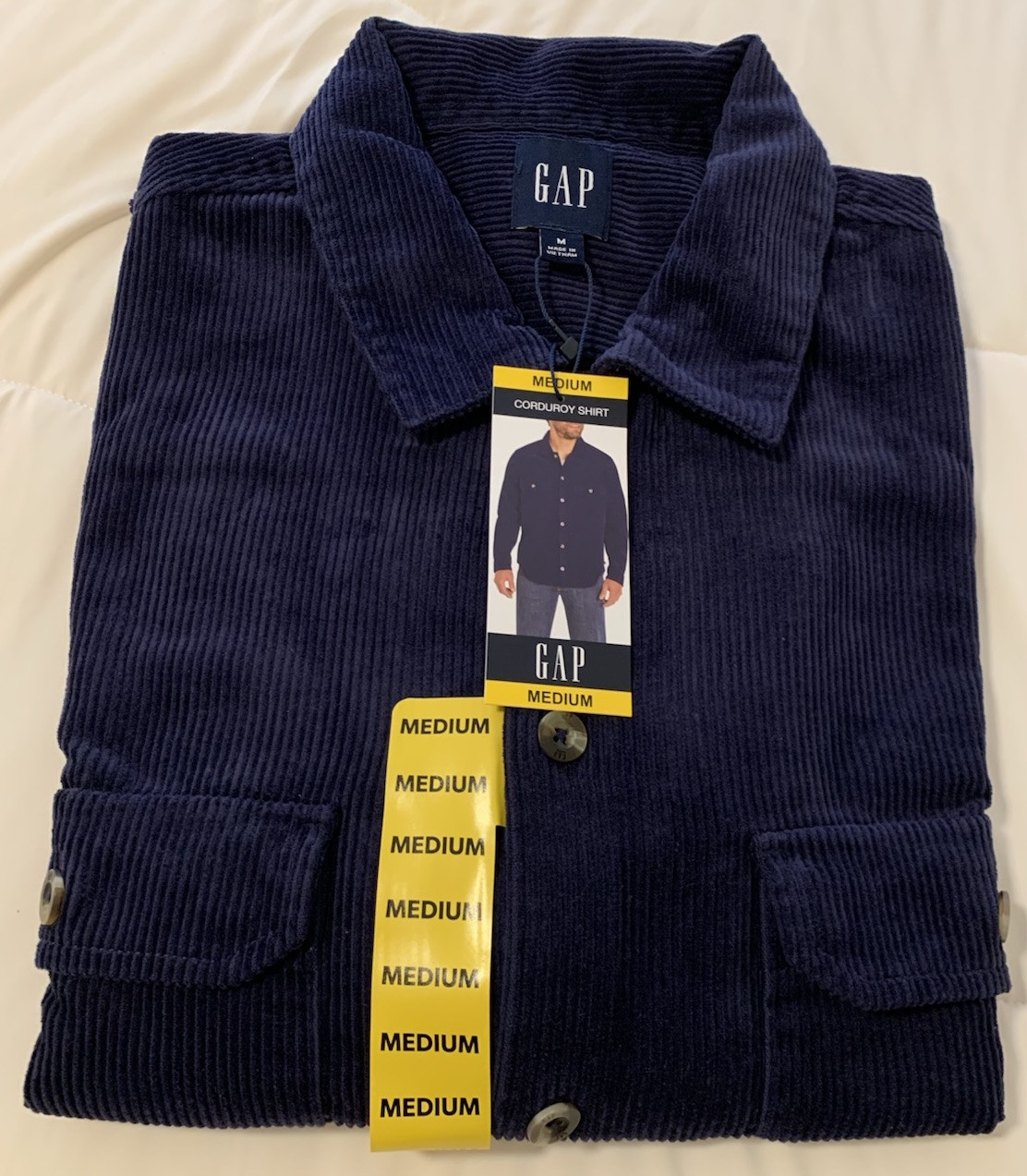 Gap Men’s Buttons Chest Pocket Warm Corduroy Over Shirt