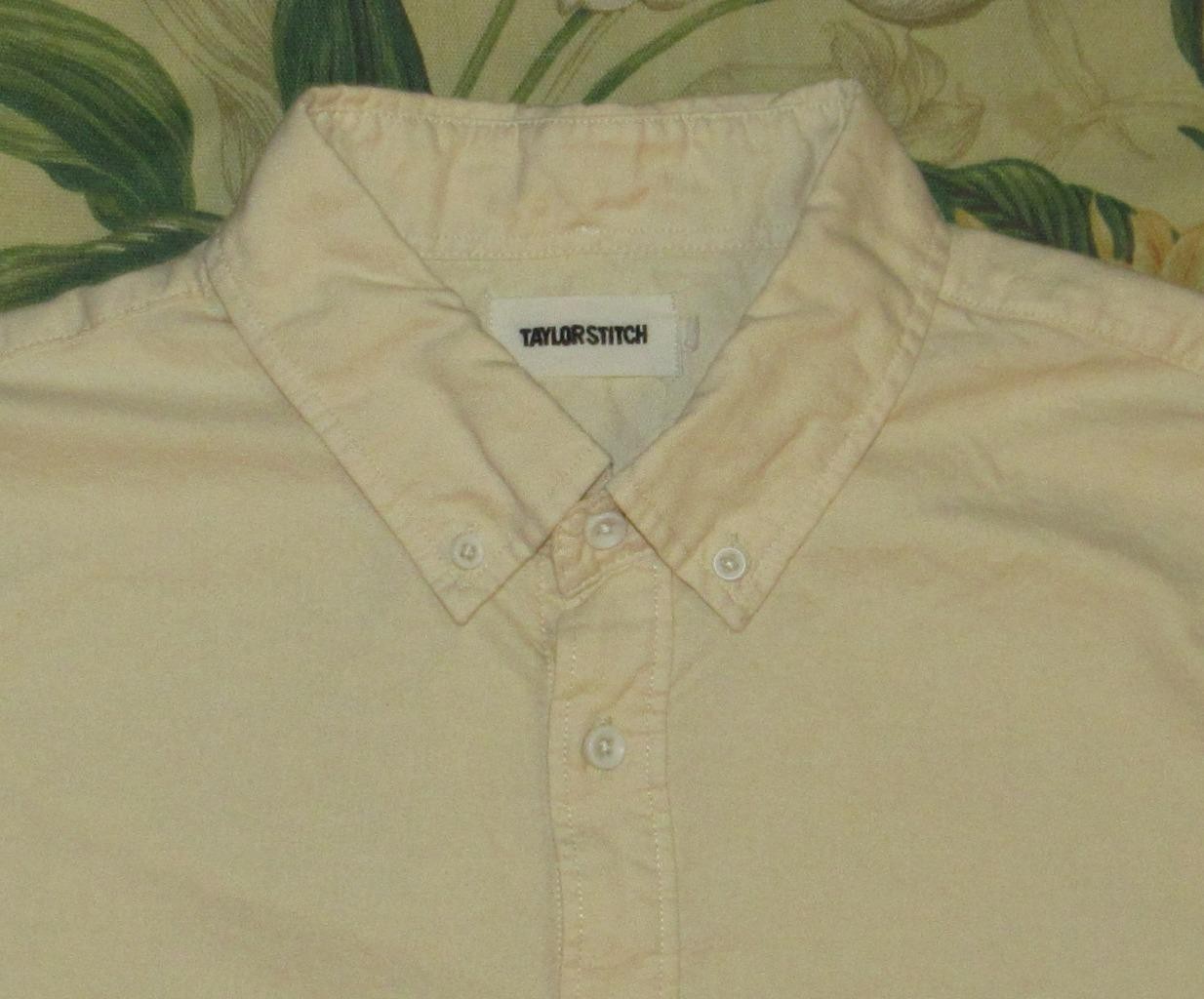 TAYLOR STITCH The Jack Oxford In Straw Yellow Long Sleeve Button Down Shirt 44