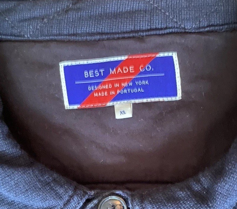 Best Made Co Quilted Indigo Overshirt Mens XL Overdyed Work Shirt NWOT Rare