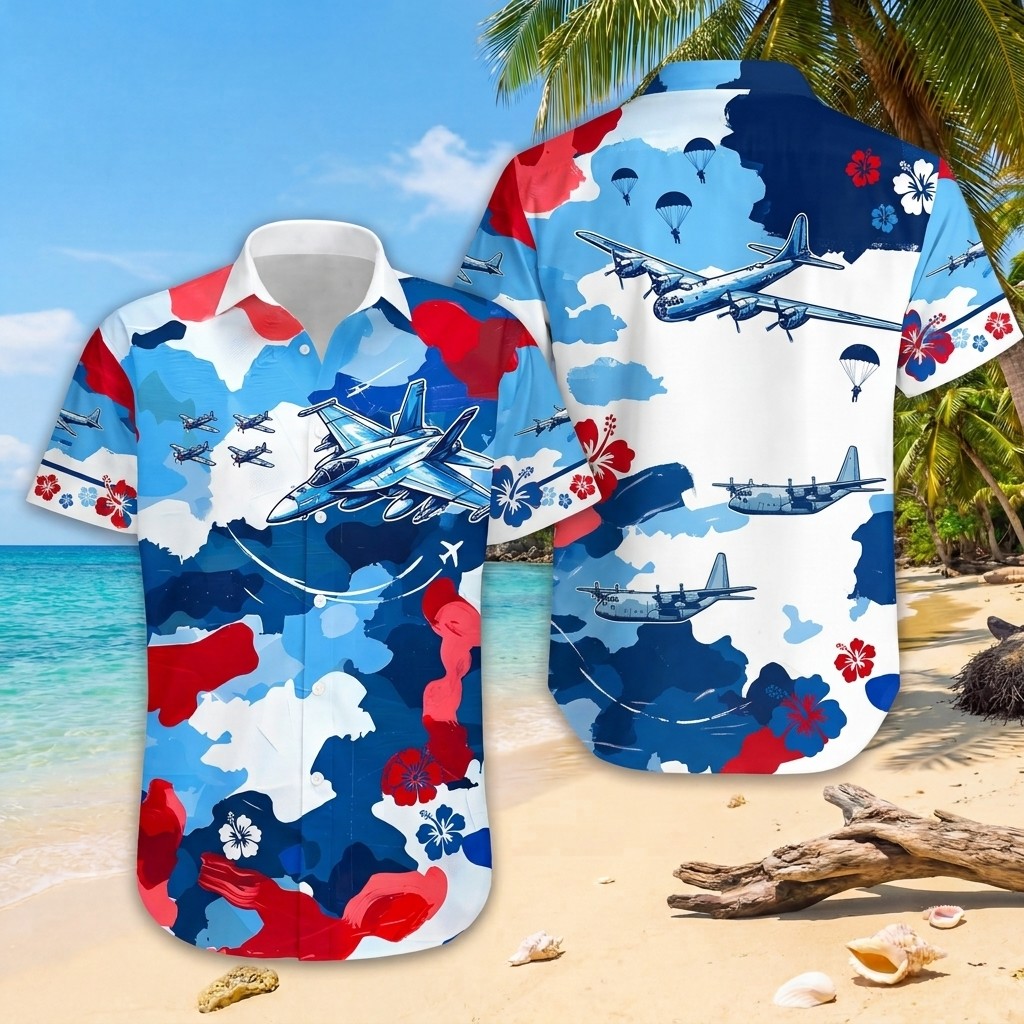 Hawaiian Shirt Patriotic Camo Gift For Friends V90