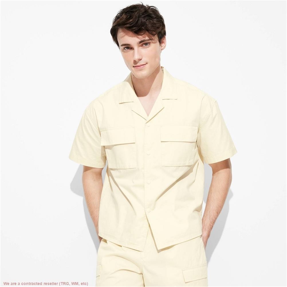 Men’s Short Sleeve Utility Shirt – Original Use Cream SIZE M *SEE DEAL!!!*