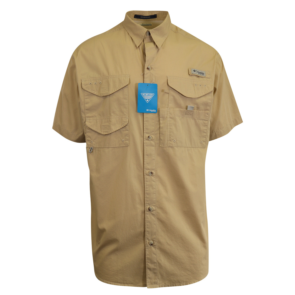 Columbia Men’s Woven Shirt PFG Bonehead Short Sleeve Fishing Shirt