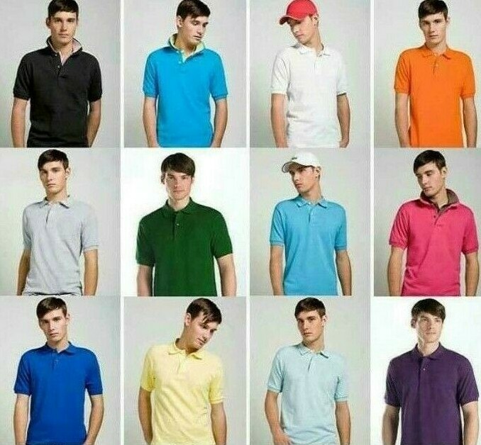 Men’s Polo Shirt Golf Sports Cotton Short Sleeve Jersey Casual Plain T-Shirt