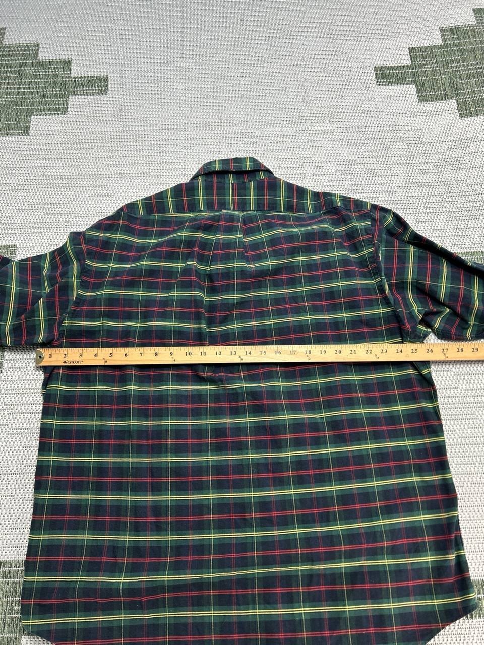 Vintage Ralph Lauren The Big Shirt Men Large Multicolor Plaid Cotton Button Down