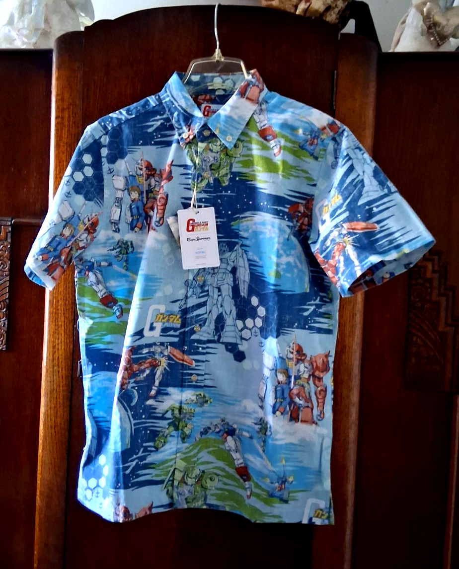 Reyn Spooner Men’s ” MOBILE SUIT GUNDAM” NWT Classic Fit Sky Full Button Sizes