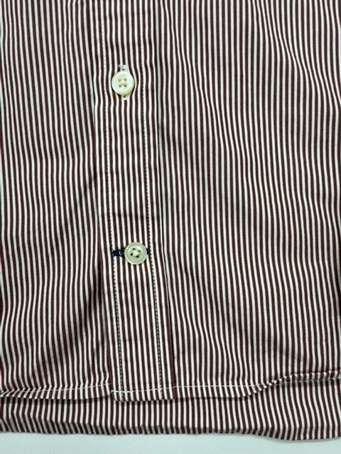Tommy Hilfiger Men’s Brown Pinstripe Slim Fit Shirt Size L – Poplin