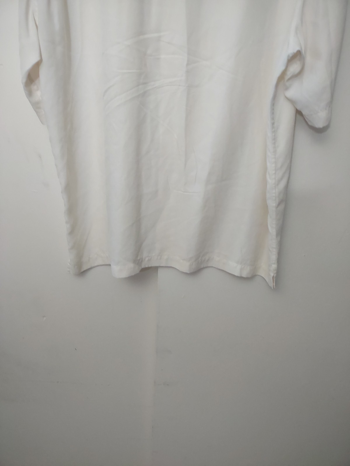 Axcess Mens 100% silk Button Down Shirt Ivory Beach wedding Business Classic
