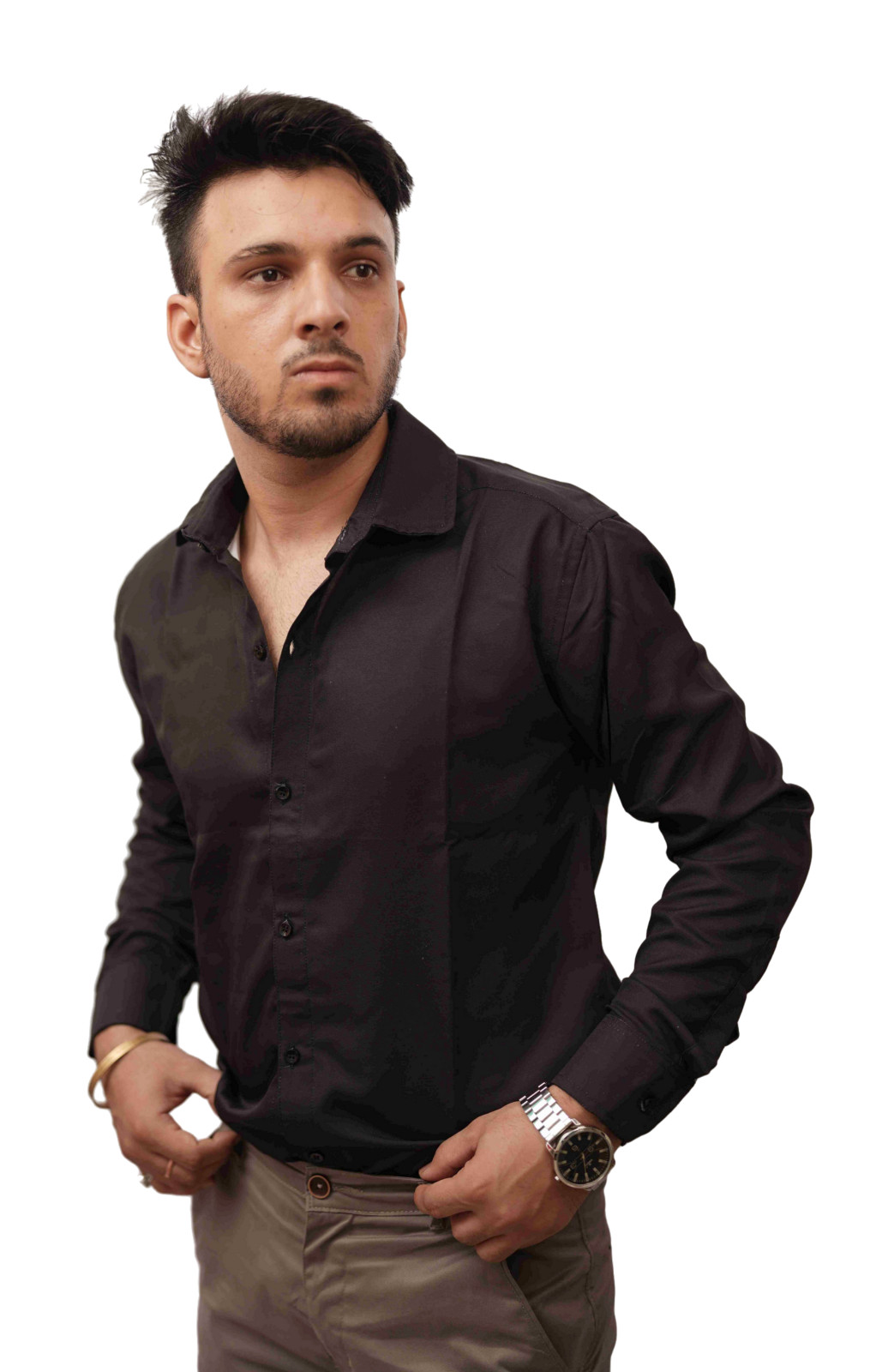 DUNI Black Formal Shirt For Men