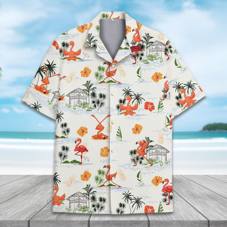 Tropical Flamingo Hawaiian Gift For Friends, Gift For Family