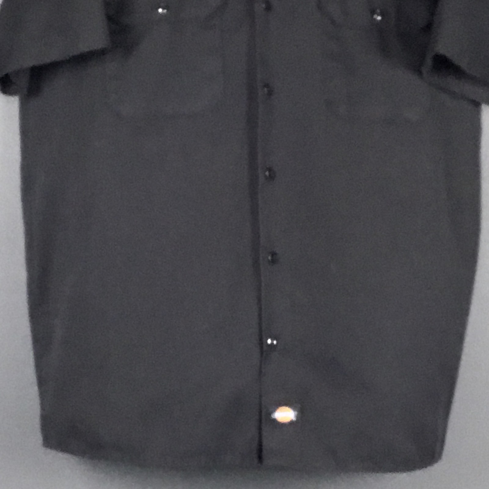 Dickies Men’s L Black Short Sleeve Work Shirt Button Down 65% Poly/35% Cotton