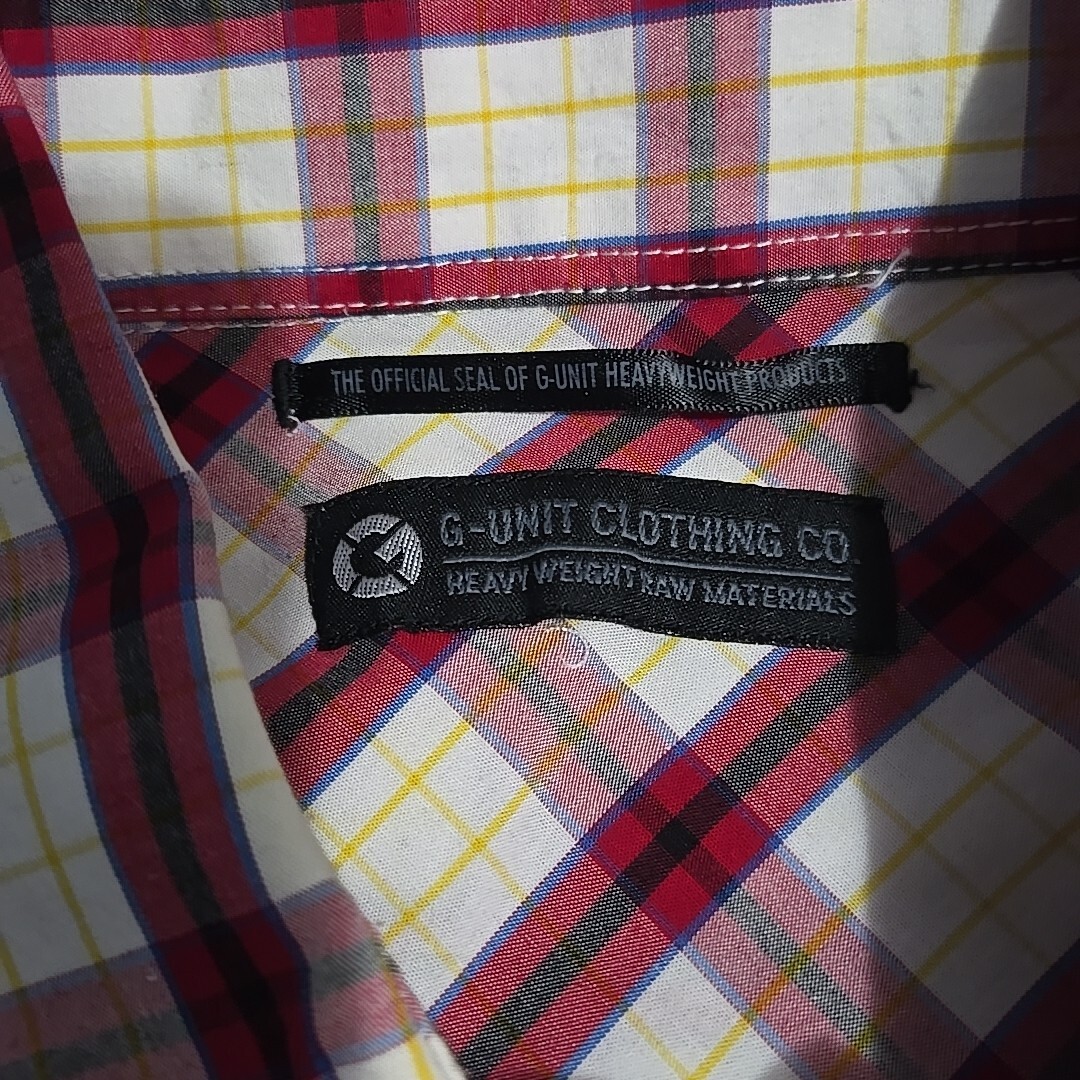 G-Unit Clothing Co Shirt Mens XL Red Plaid Short Sleeve Button Front Pockets