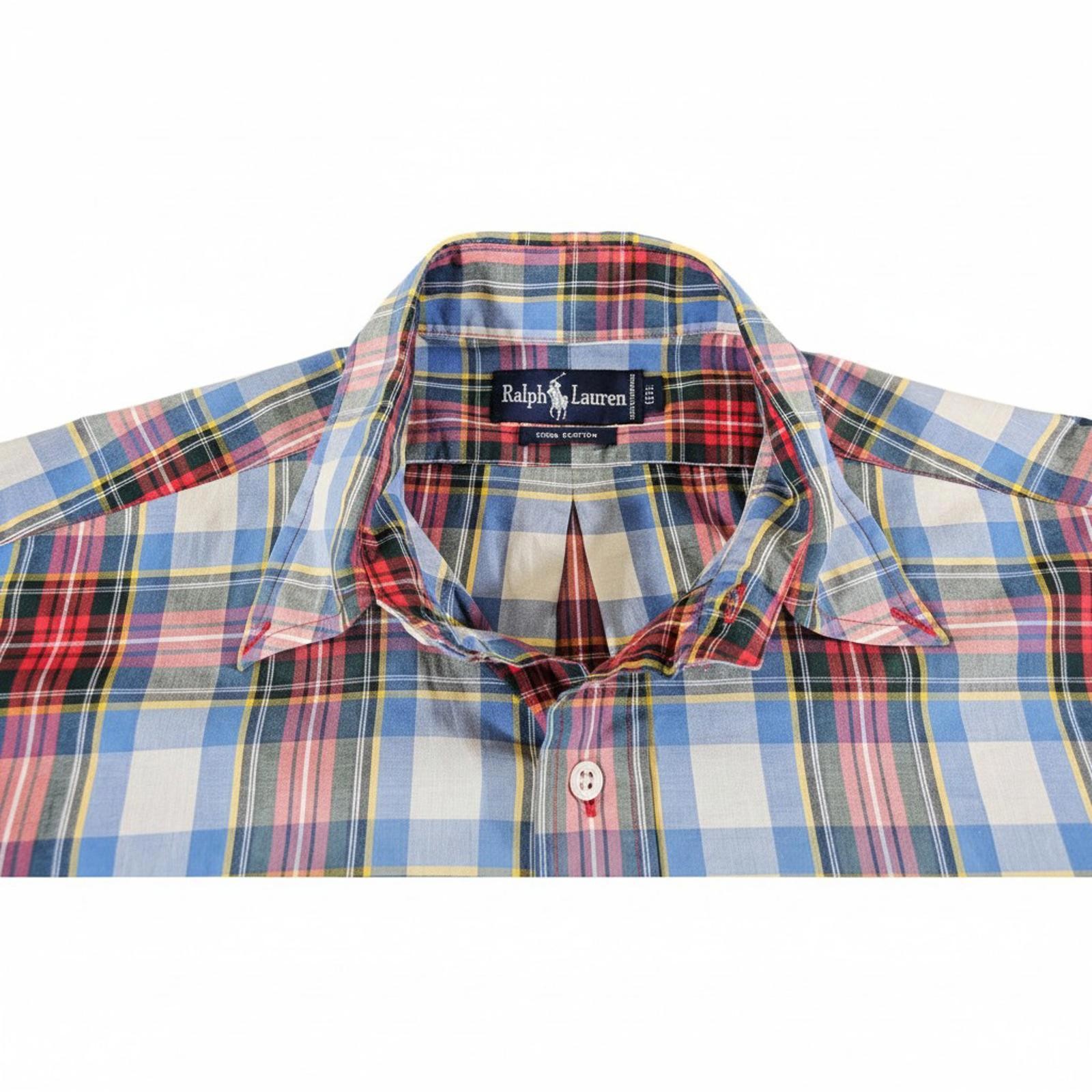 Ralph Lauren Large Men’s Multi Plaid Cotton Shirt Coastal Prep