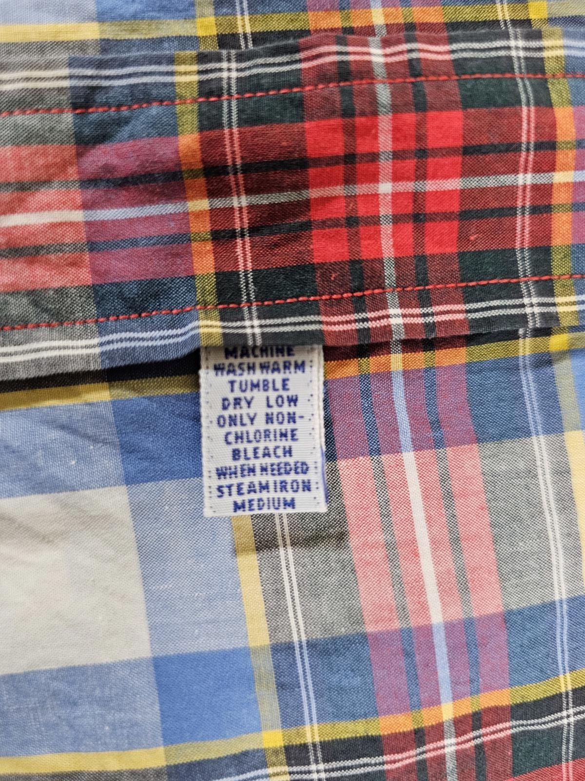 Ralph Lauren Large Men’s Multi Plaid Cotton Shirt Coastal Prep