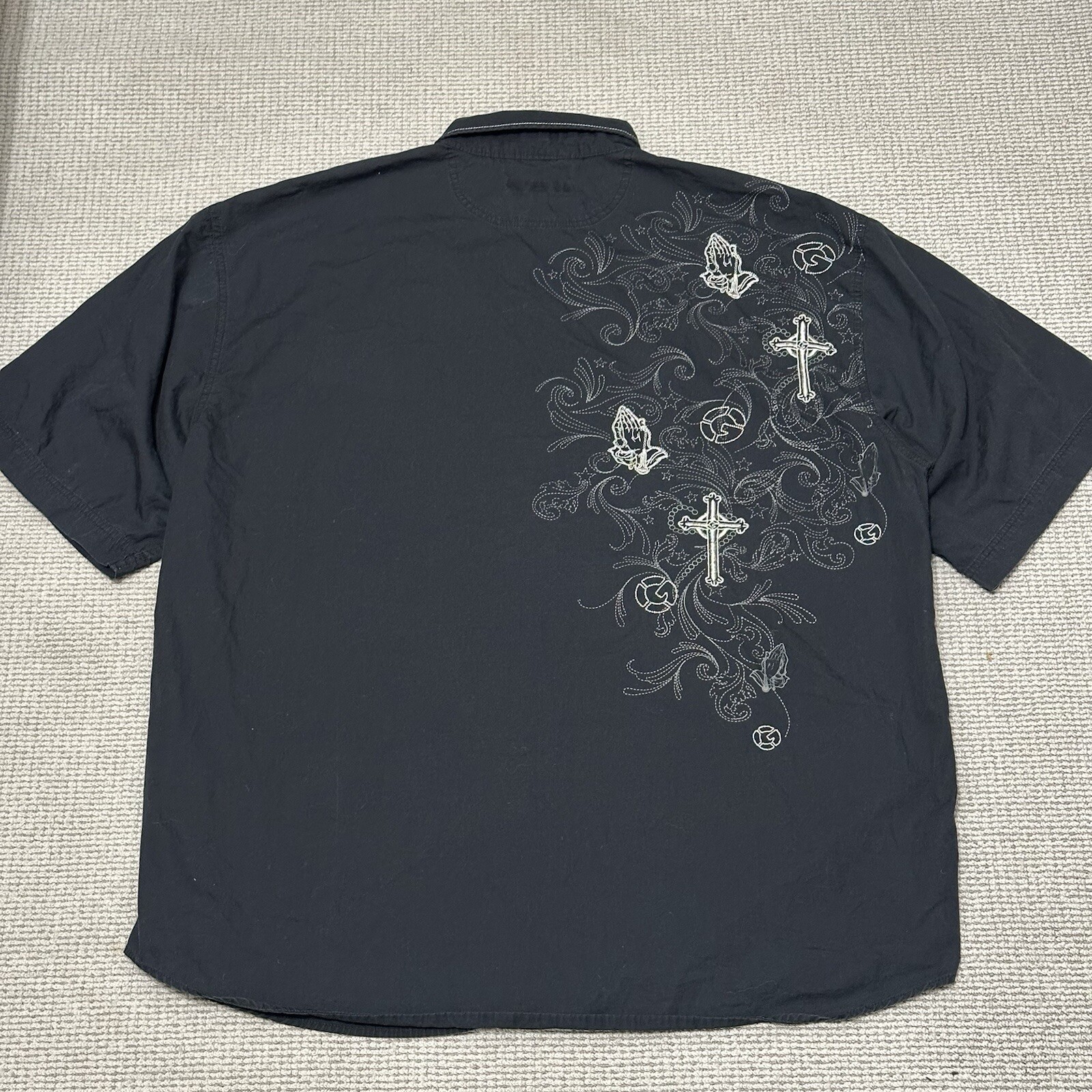 Y2K G-unit Clothing Co Men’s Sz 3XL Button Down Short Sleeve Heavyweight Hip Hop