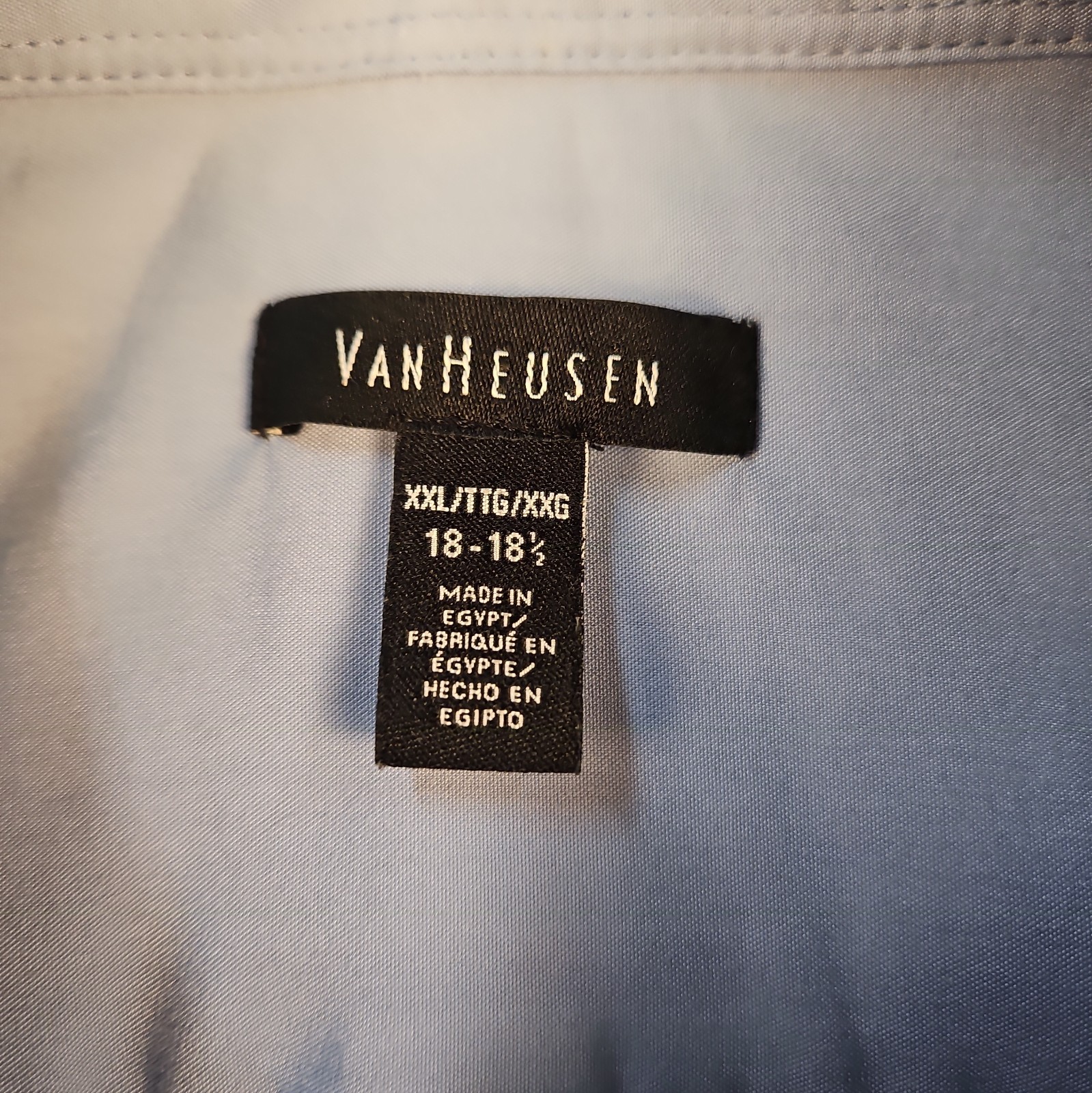 NWT Men’s VAN HEUSEN MICRO-SMOOTH HAWAIIAN STYLE SHIRT Size XXL 18-18 1/2 Blue