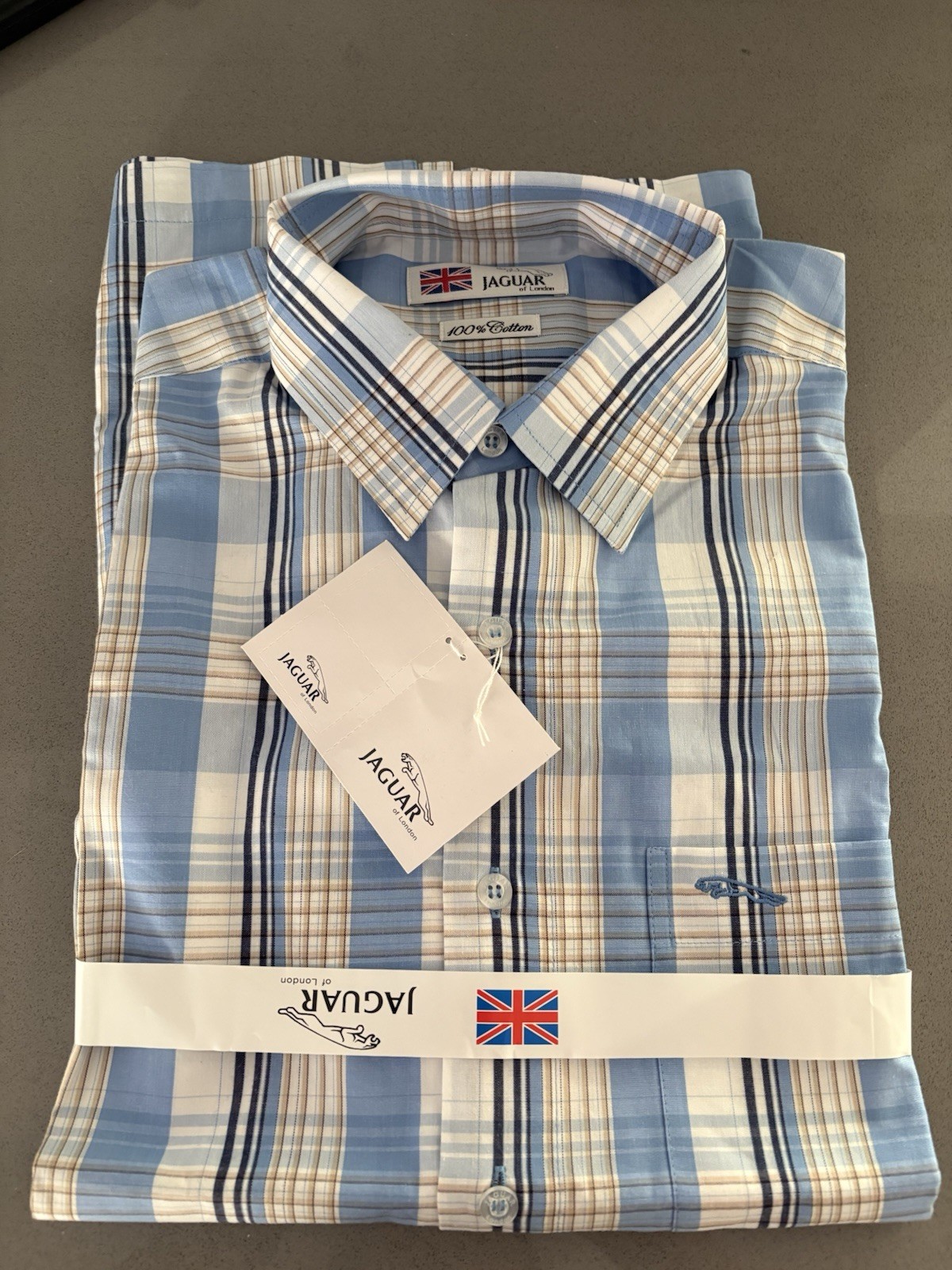 Men’s Jaguar Of London 100% Short Sleeve Shirt