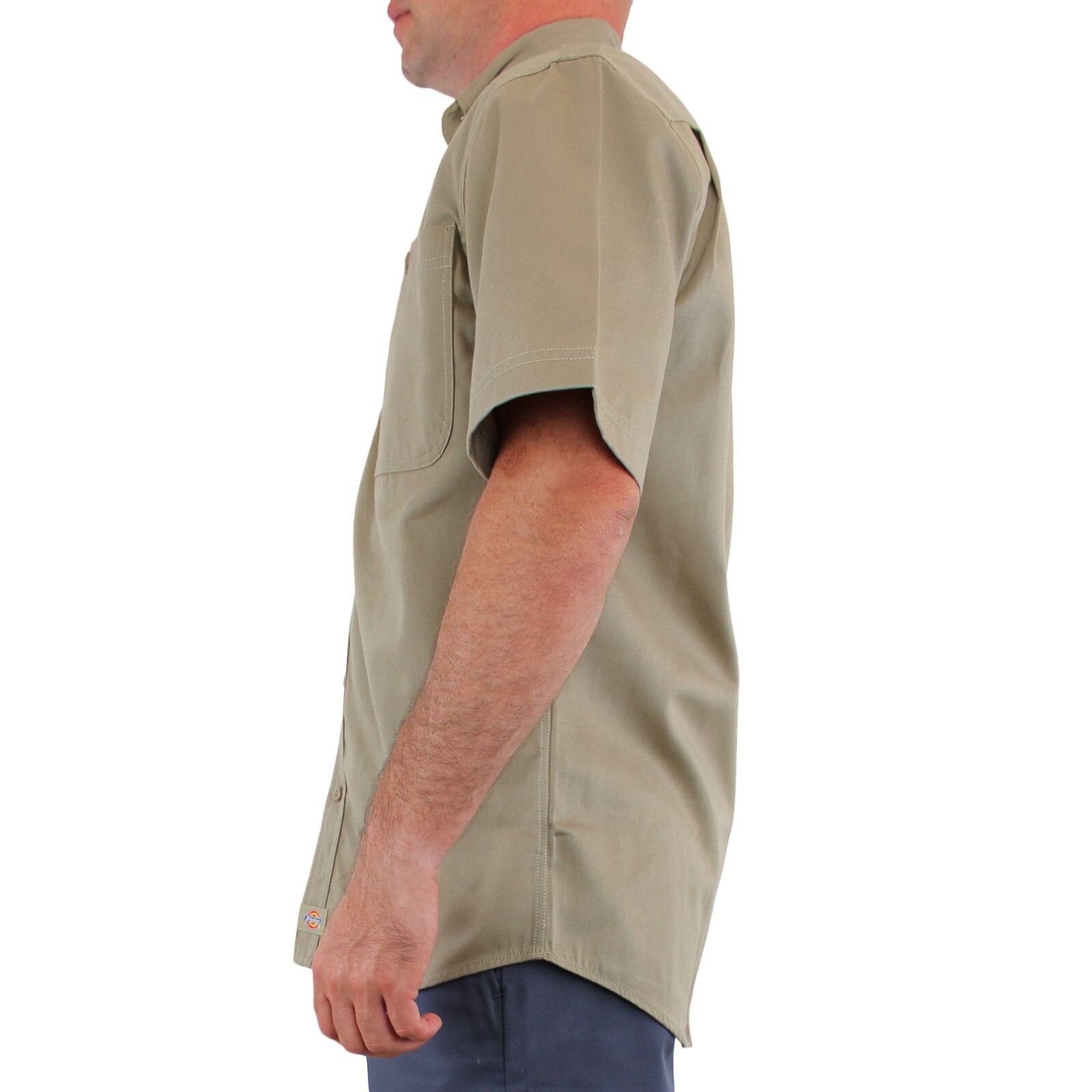 Dickies Men’s Work Shirt, Short Sleeve Button-Down Collar, Two Front Pockets