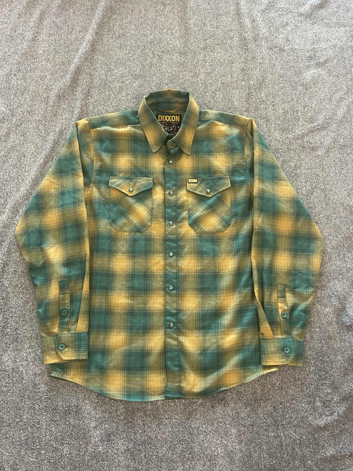 Dixxon Flannel Co The Bison Snap Button Long Sleeve Flannel Shirt Size M