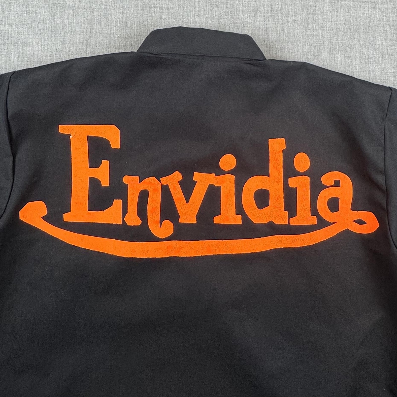 Ben Davis 1/4 Zip Shirt Mens Large Black Envidia Short Sleeve Workwear Made USA