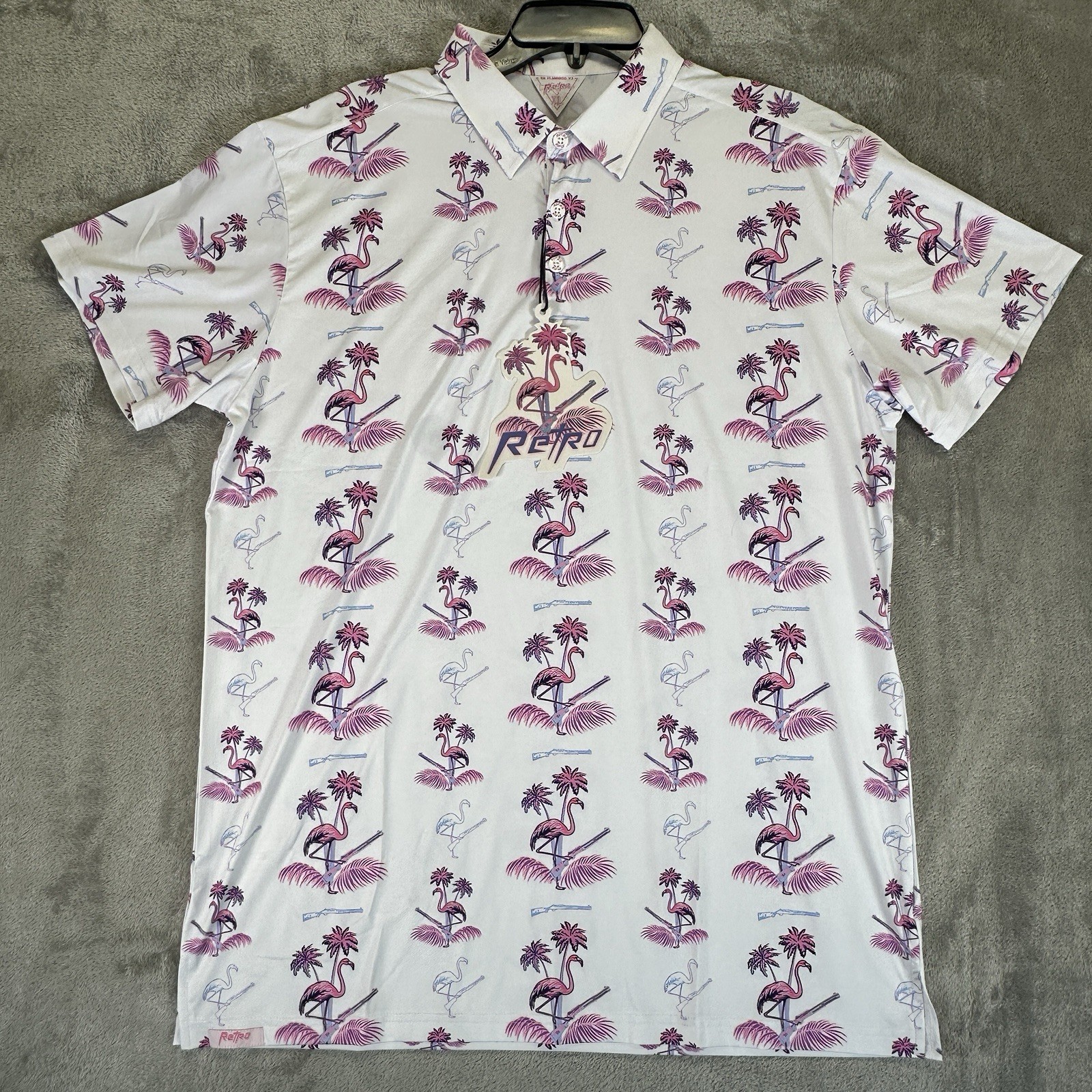 Retro Rifle Da Flamingo V3 Polo SIZE XL