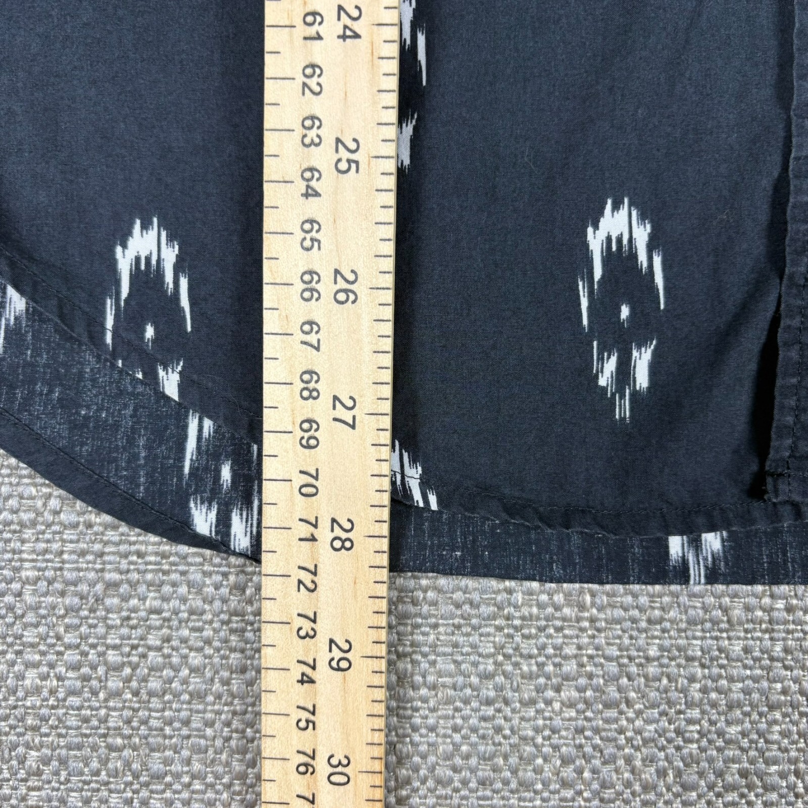 Bonobos Men’s Shirt M Long Sleeve Slim Fit Black White Native Aztec Navajo Print
