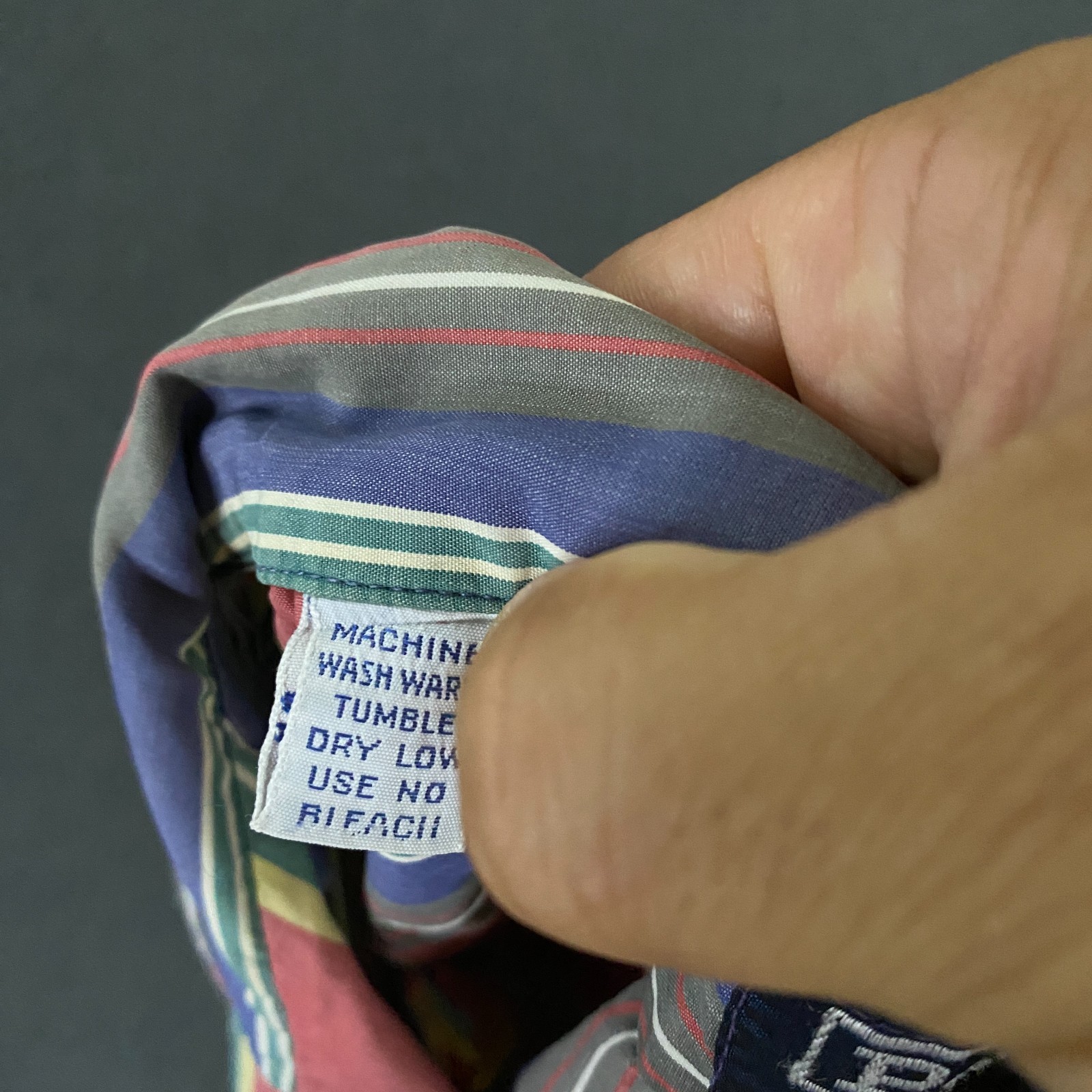 Vintage 90s Polo Ralph Lauren Shirt Mens Large Striped Camp Loop Collar Boxy