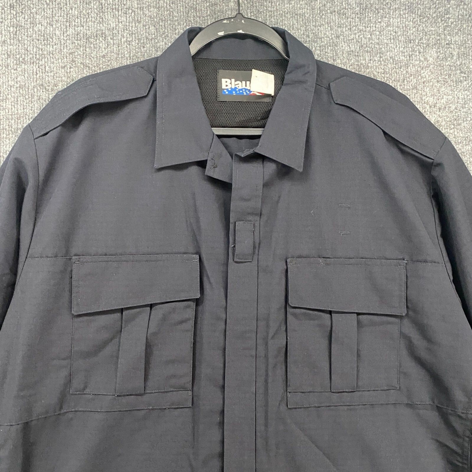 Blauer Shirt Mens XL Tall Dark Navy Full Zip BDU TACTICAL Workwear Uniform 8730