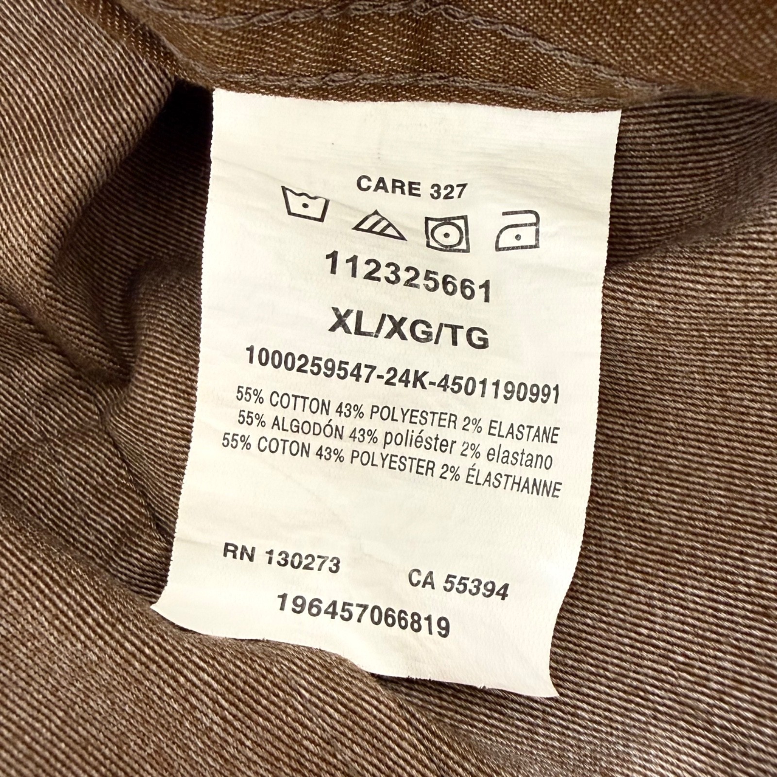 Wrangler Authentics Men’s XL Shirt Brown Long Sleeve Button-Up Western